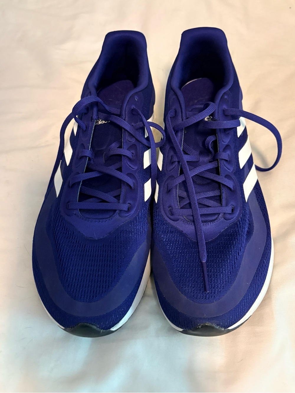 adidas Deep Purple Running Shoes with White Stripes